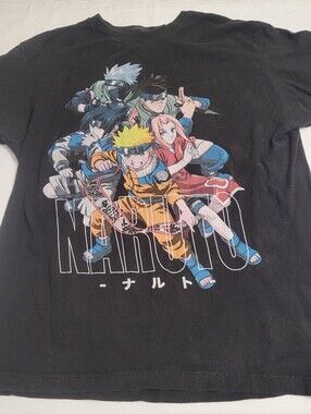 Viz Media Naruto Shippuden Team 7 & Iruka T-Shirt Mens Large Black